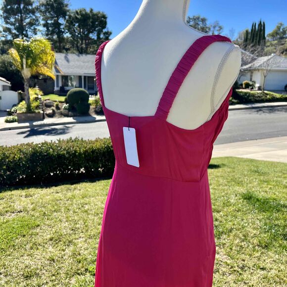 Line And Dot Brooke Midi Dress in Fuschia Pink Midi Size Small NWT - Picture 3 of 8